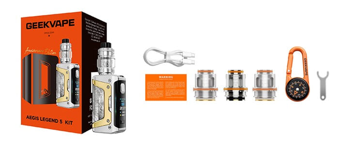 Contenu du coffret Aegis Legend 5 édition Everest Sunrise